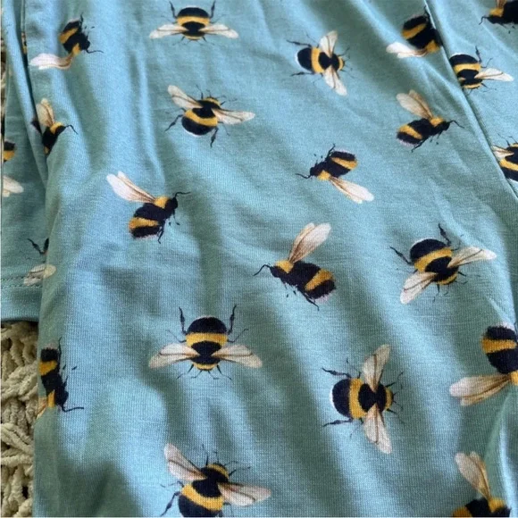 NEW Posh Peanut BEES 2pc Pajamas Shorts Set Size 5-6 Bamboo - Picture 6 of 8